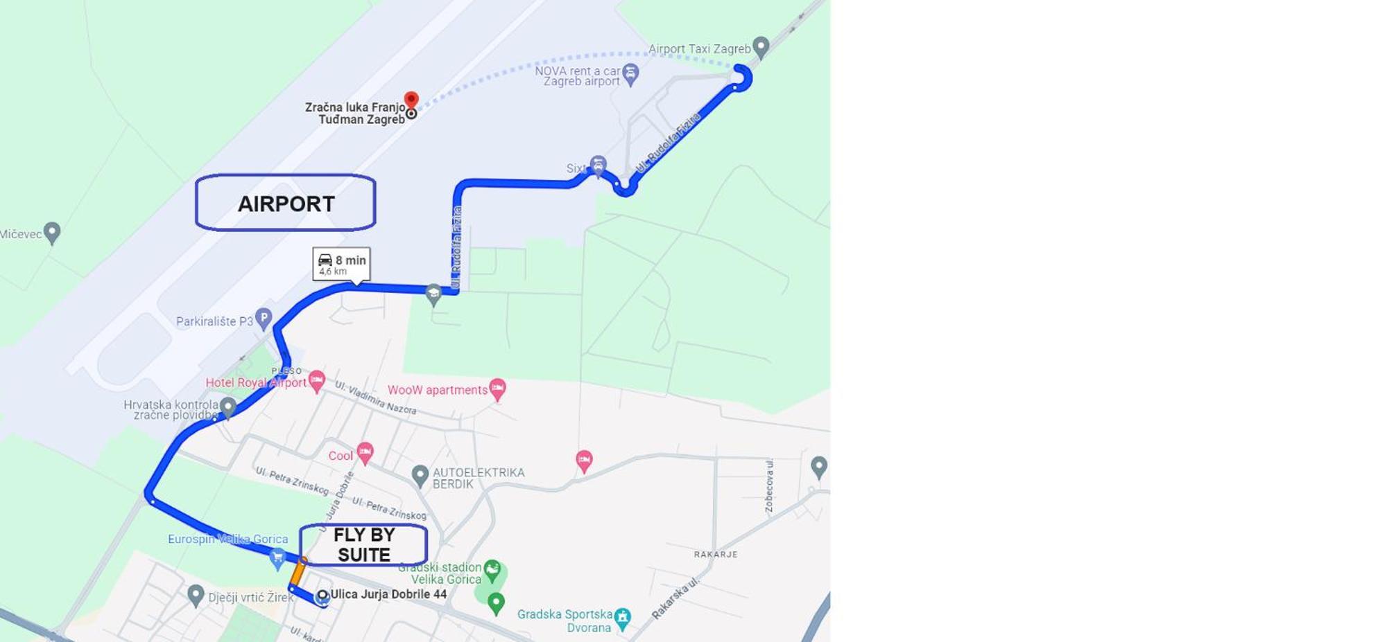 Fly By Suite - Zagreb Airport - 0-24H Self Check In&Out - Parking On Site Велика Гориця Екстер'єр фото